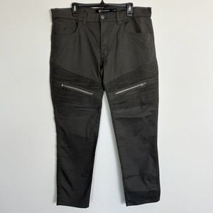 ROCAWEAR Mens Jeans Moto Urban Streetwear Slim Fit Denim Pleats Green 39‎ x 31